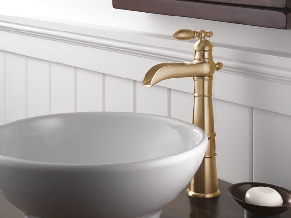 The MR Direct 643 Chrome Bathroom 726 Vessel Faucet Ensemble Bundle - 4 Items: Vessel Sink, Vessel Faucet, Pop-Up Drain, and Sink Ring 643-726-C 